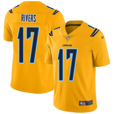 Los Angeles Chargers NFL Football Philip Rivers Gold Jersey Men Limited  #17 Inverted Legend